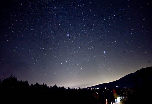 星が綺麗な冬の車山